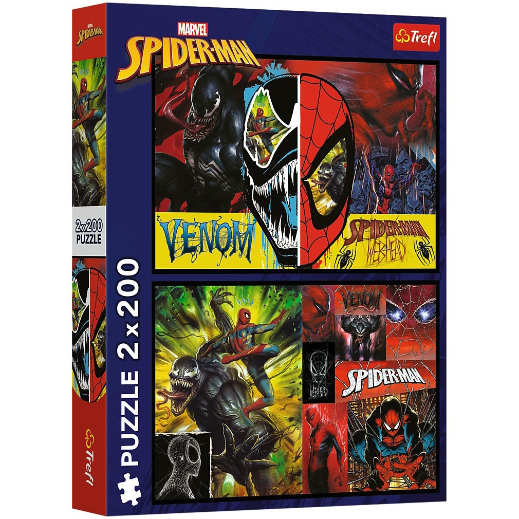 Puzzle Trefl 2 in 1, Spider Man, Zi si noapte, 2x200 piese