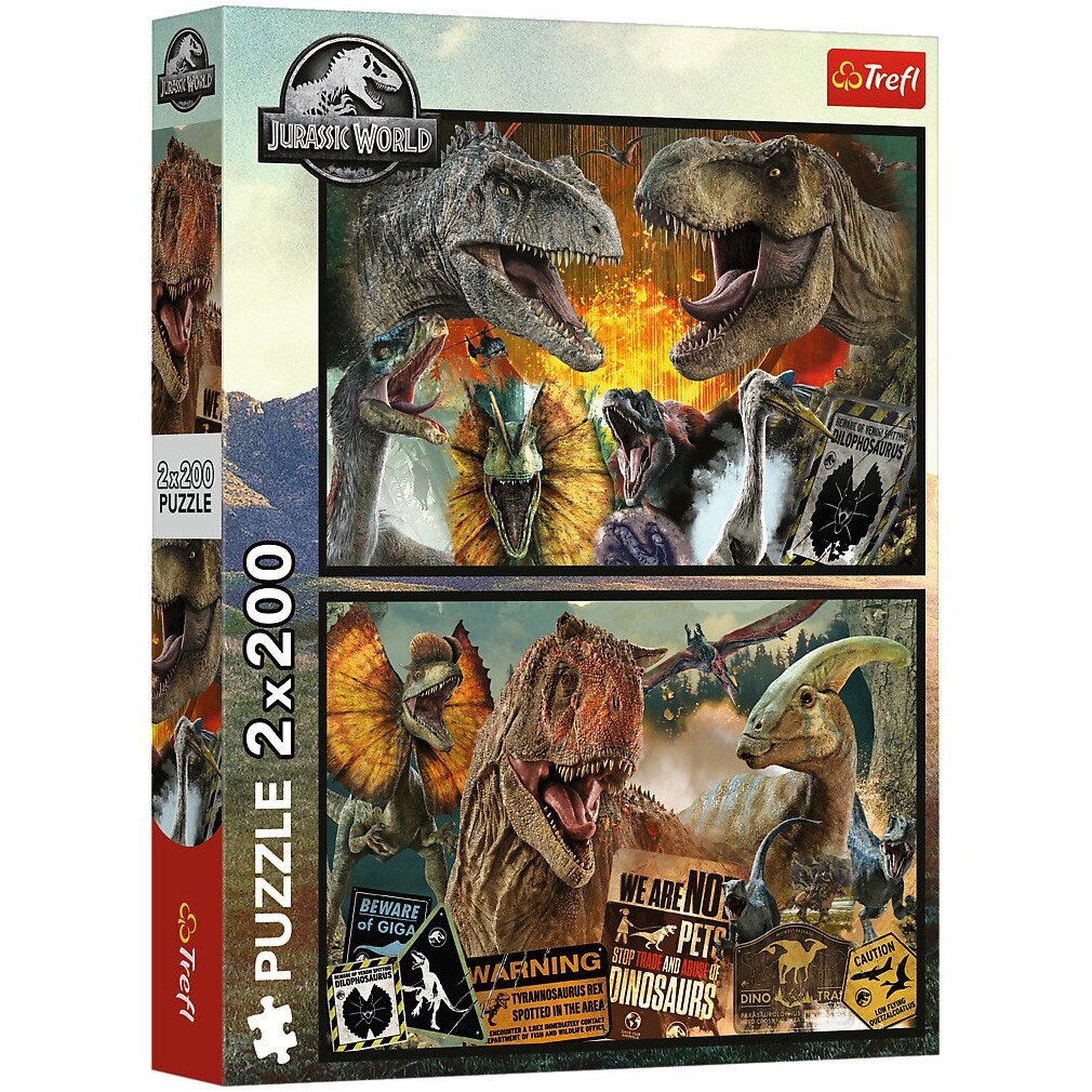 Puzzle Trefl 2 in 1, Jurassic World, Lume preistorica, 2x200 piese