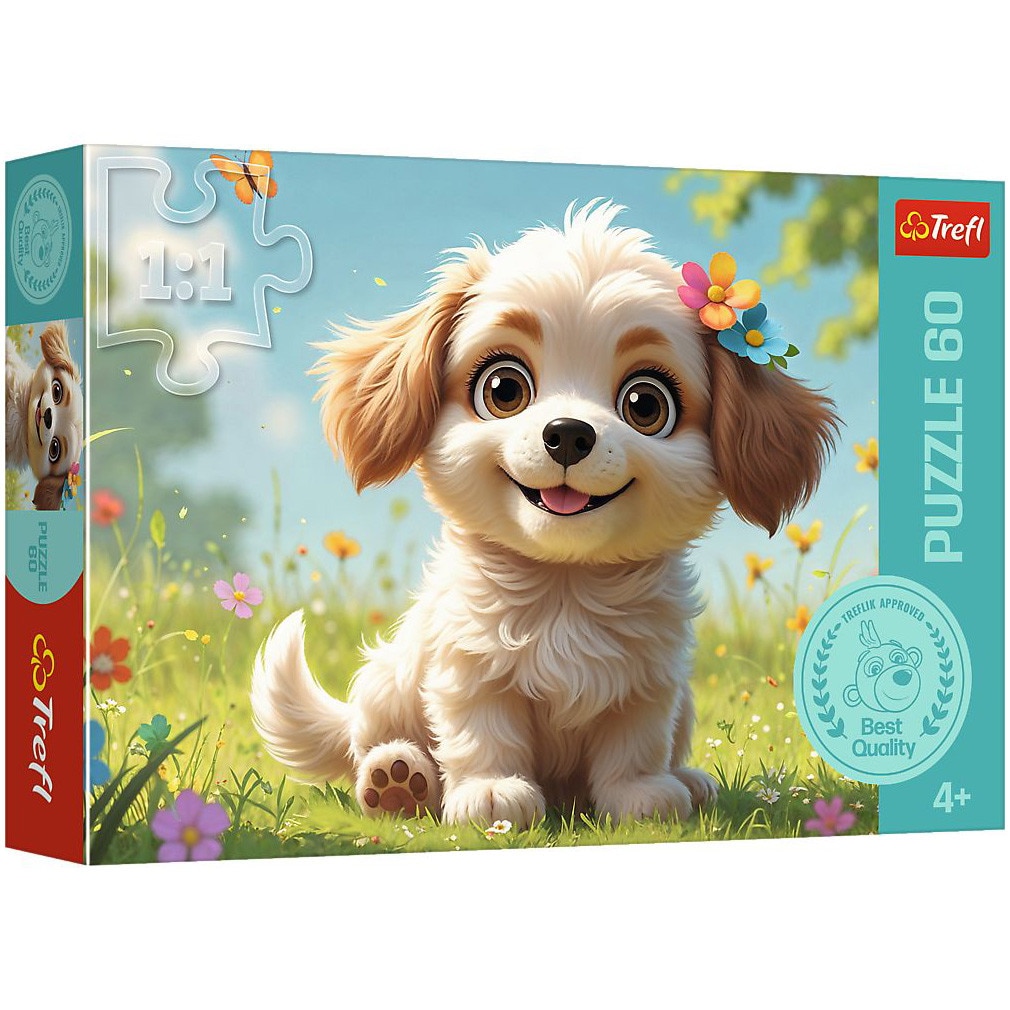 Puzzle Trefl - Fii un catelus, 60 piese