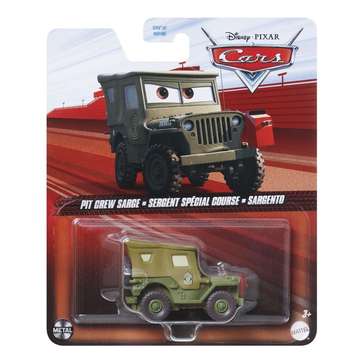 Количка Disney Cars 3 - Pit Crew Sarge, мащаб 1:55