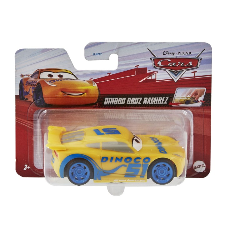 Masinuta Disney Cars - Pullback Action, Dinoco Cruz Ramirez, scara 1:43