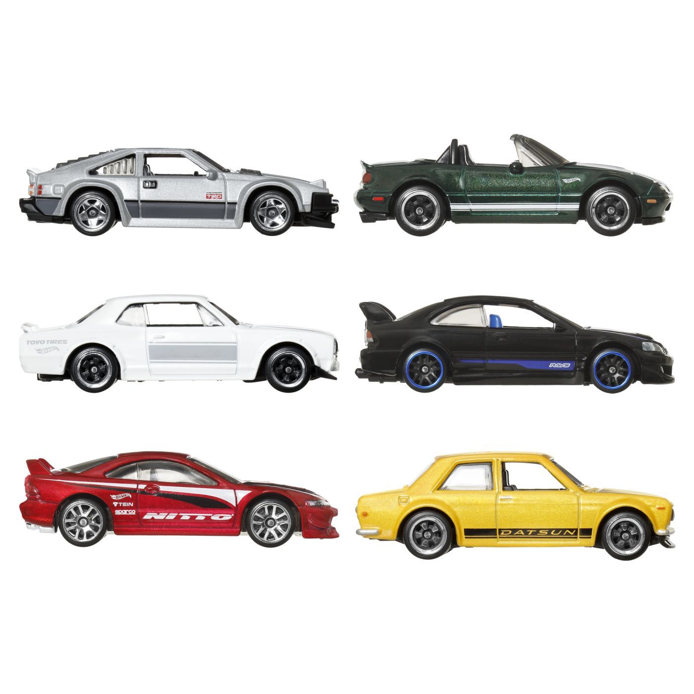 Set 6 masinute Hot Wheels - S Silver, Japan Style - eMAG.ro