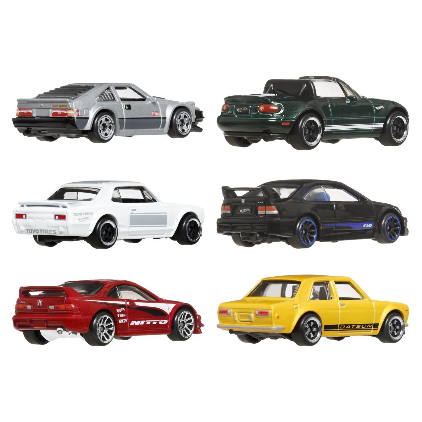 Set 6 masinute Hot Wheels - S Silver, Japan Style - eMAG.ro