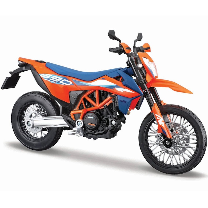 Motocicleta Maisto - KTM 690 SMC, portocaliu, 1:18