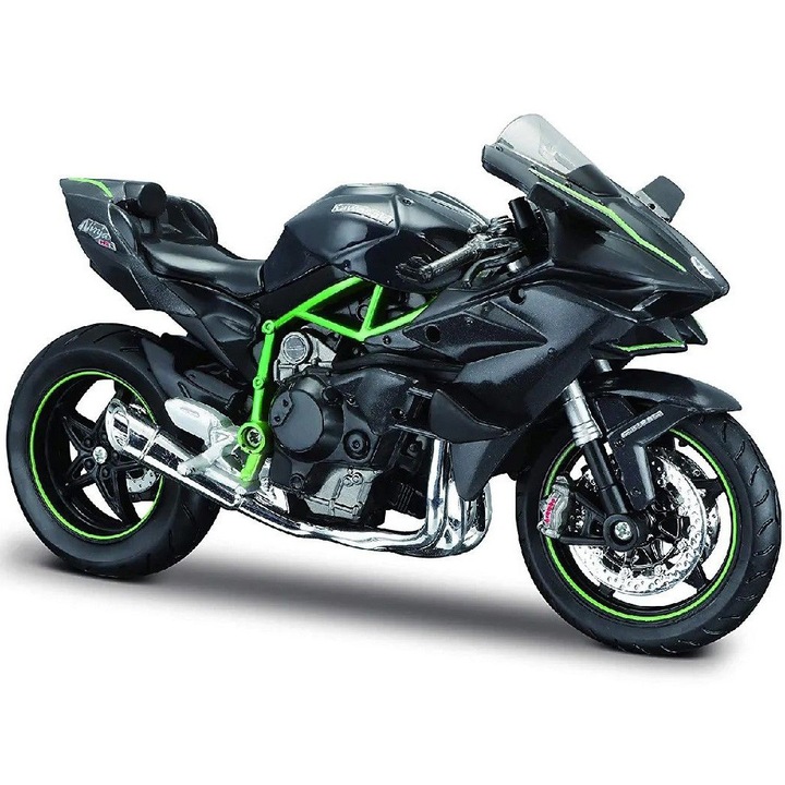 Maisto Motorkerékpár, Kawasaki Ninja H2R, állvánnyal, 1:12