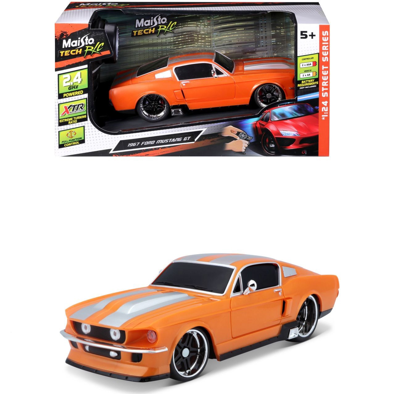 Masinuta Maisto Tech R/C - Ford Mustang GT 1967, 1:24 - eMAG.ro