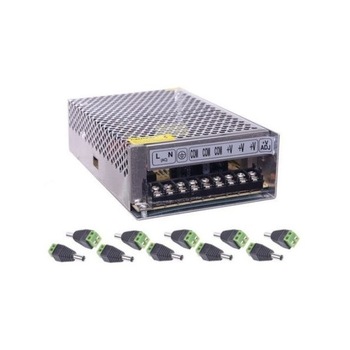 Sursa alimentare 20A 12V cu set 10 buc mufe alimentare Tata Sursa alimentare 20A 12V cu set 10 buc mufe alimentare Tata