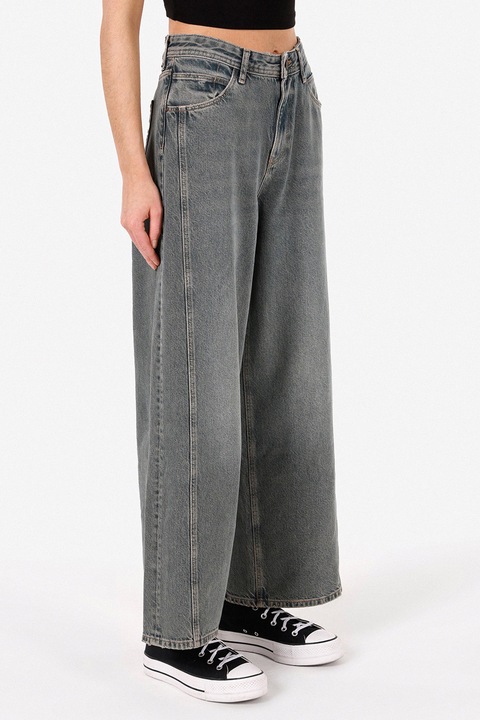 COLIN'S, Blugi din amestec de lyocell cu croiala dreapta, Gri inchis