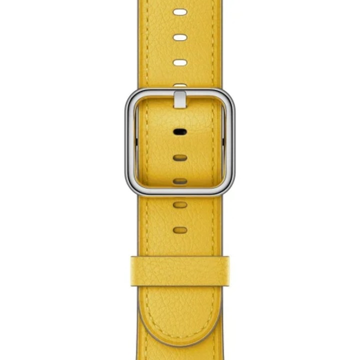 Eredeti szíj Apple Watch Ultra/SE/9/8/7/6/5/4/3/2/1 - 42/44/45/49MM Classic Buckle Napraforgó Bőr