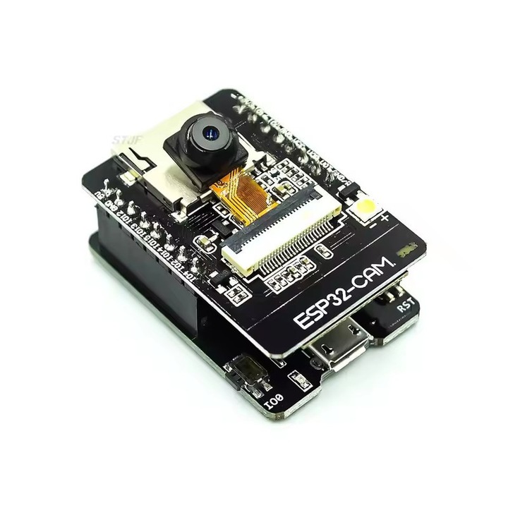 Платка за разработка ESP32 CAM с модул OV2640, 520 KB SRAM, поддръжка на WiFi, размери 10x15x22cm