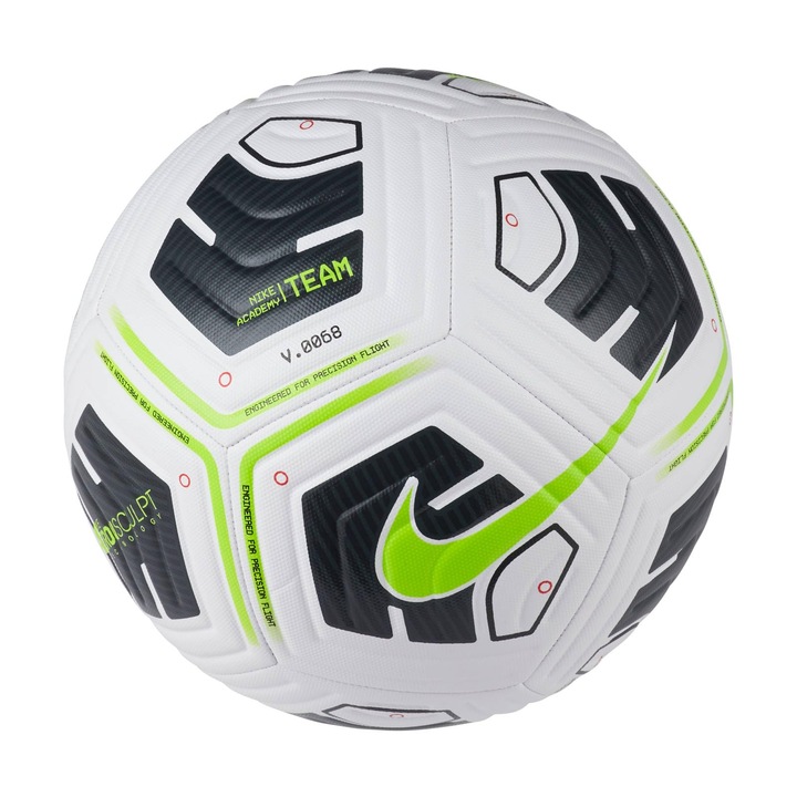Nike, Academy - Team, Футболна Топка 5, Бял / Черен / Волтов
