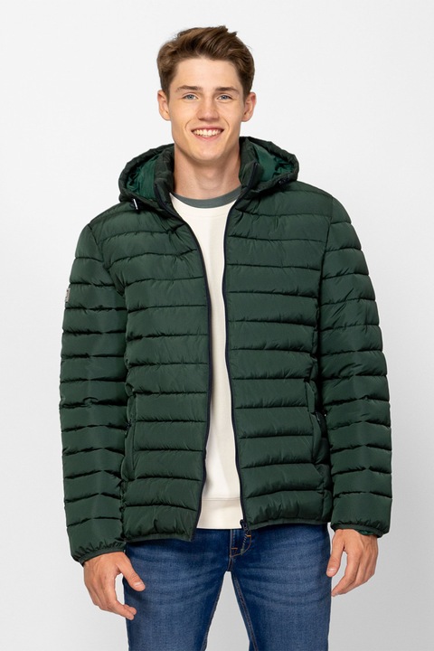 HEAVY TOOLS, Geaca matlasata cu gluga, Verde padure