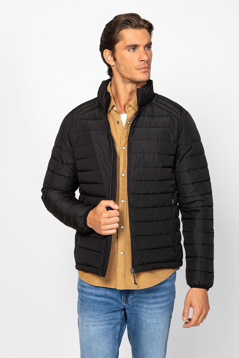 HEAVY TOOLS, Jacheta matlasata cu fermoar, Negru