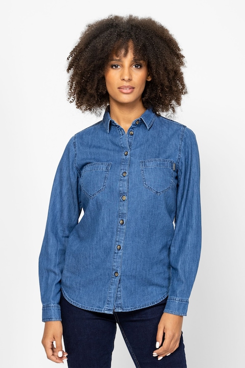 HEAVY TOOLS, Camasa de denim cu buzunare pe piept Ronzi, Albastru pastel, M