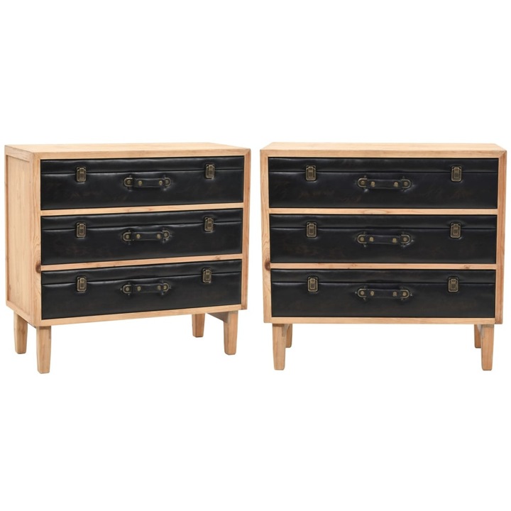 Dulap cu sertare, lemn masiv de brad, 80 x 36 x 75 cm