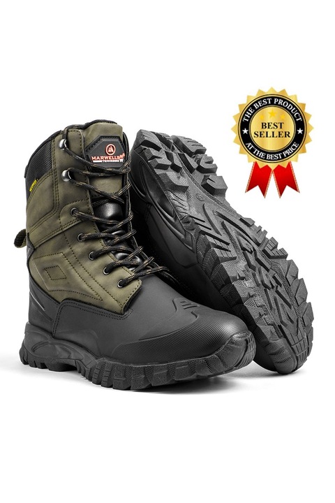 Férfi bakancs, Nubuk, Marwells, 404550, Zöld, 40