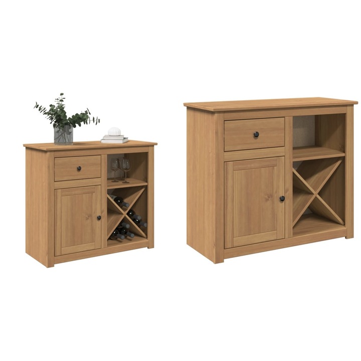 Dulap cu sertar Panama, 93x40x80 cm, lemn masiv de pin