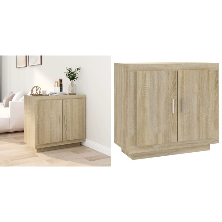 Dulap, stejar sonoma, 80x40x75 cm, lemn compozit