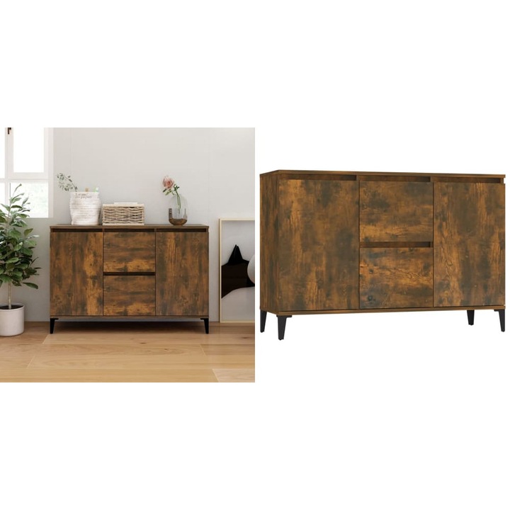 Servanta, stejar fumuriu, 104x35x70 cm, lemn prelucrat