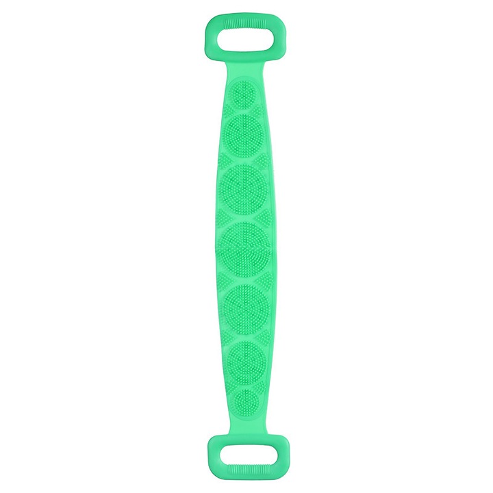 Banda HOZRO, pentru Igiena Corporala – 2 in 1 Masaj si Exfoliere, din Silicon, Culoare Verde – Curatare Eficienta si Relaxare la Dus