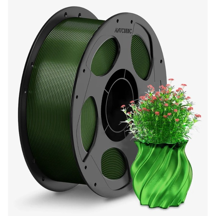 Филамент, Anycubic PETG, 1кг, Тъмнозелен прозрачен, за 3D принтер