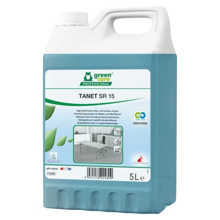 Detergent ecologic concentrat, TANET SR 15, pentru pardoseli si suprafete lavabile, lichid, 5L