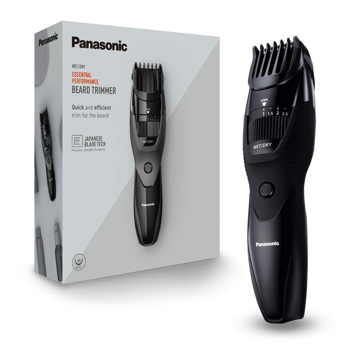 Panasonic Er-Gb43 Szakállvágó 20 Hosszúságbeállítással (0,5-10 Mm), Töltőállomással, Fekete