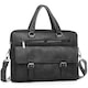 Geanta laptop piele ecologica neagra 15.6"