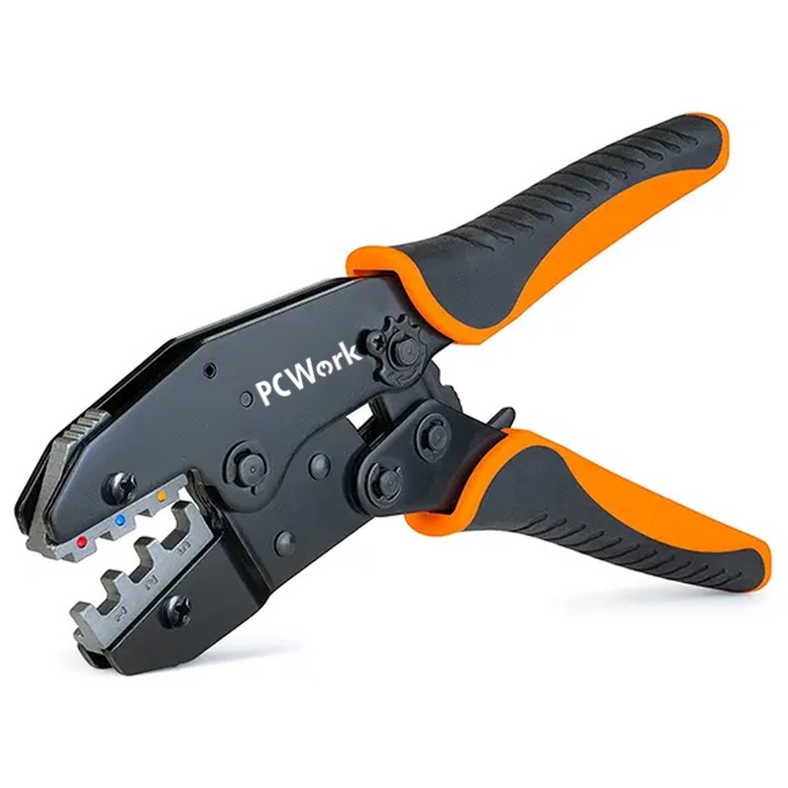 Cleste pentru sertizat cu clichet, 0.5-6 mm2 / 22-10 AWG, PCWork PCW04B