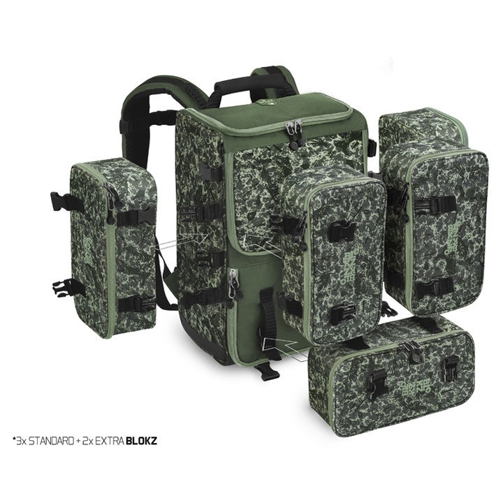 Раница Delphin BLOKZ, камуфлаж C2G, 30-55 литра, размери 55x45x32см