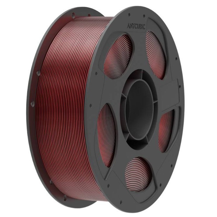 Филамент, Anycubic PLA Silk Dual-Color, 1кг, Черно-Червено, за 3D принтер