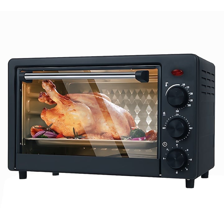 Cuptor electric FOXMAG24, 48L, butoane de reglare, sticla securizata, negru