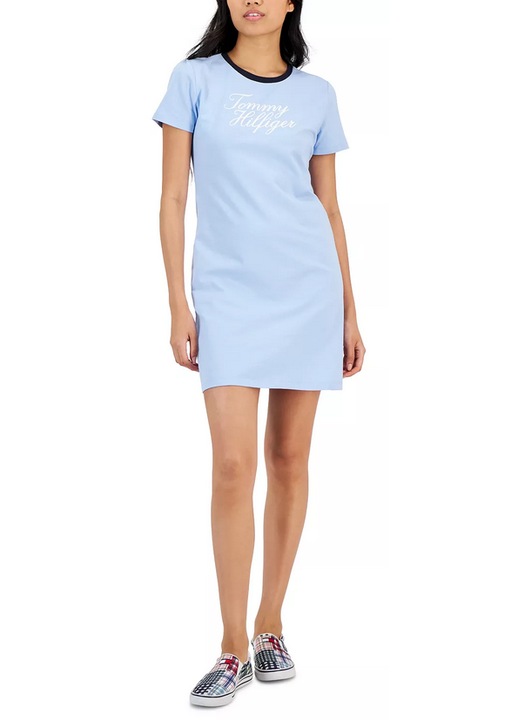 Rochie, Tommy Hilfiger, graphic, albastru, Albastru