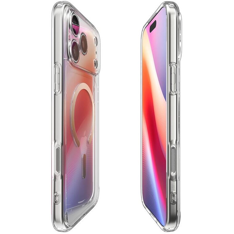 Husa pentru iPhone 17 Pro Max - Spigen Ultra Hybrid MagSafe - Clear/Gold