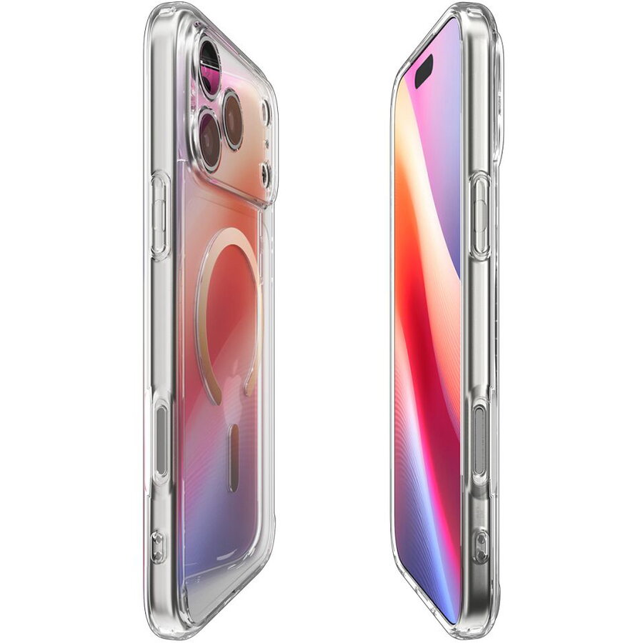 Husa pentru iPhone 17 Pro Max - Spigen Ultra Hybrid MagSafe - Clear/Gold