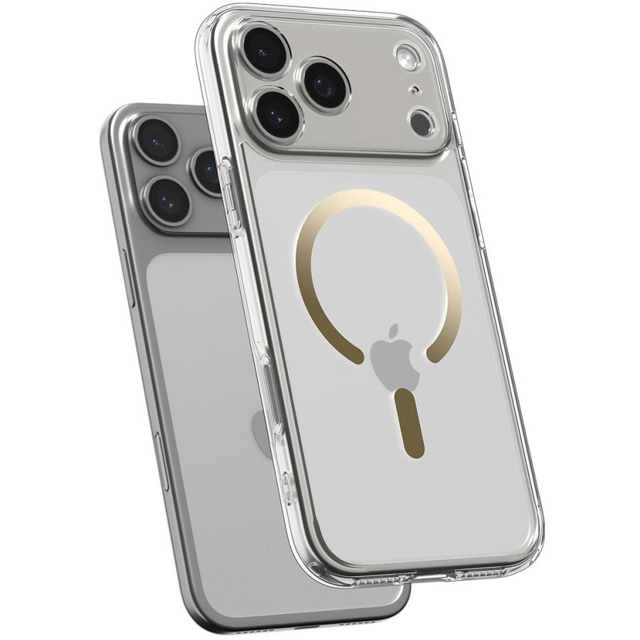 Husa pentru iPhone 17 Pro Max - Spigen Ultra Hybrid MagSafe - Clear/Gold