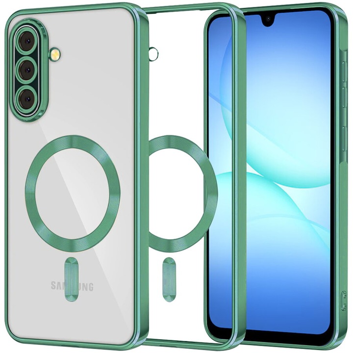 Husa pentru Samsung Galaxy A17 5G / A17 4G - Techsuit Luxury Crystal MagSafe - Világos Zöld