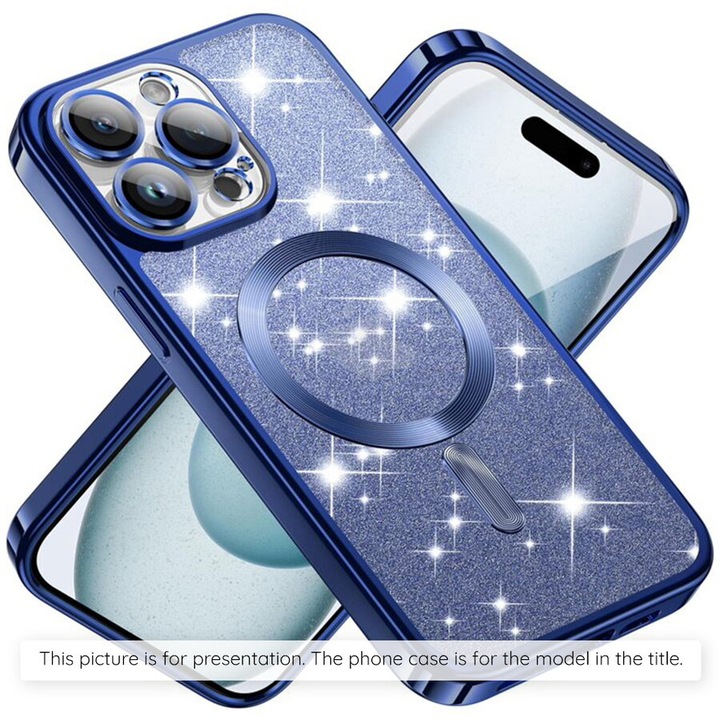 Husa pentru Samsung Galaxy A17 5G / A17 4G - Techsuit Luxury Glitter MagSafe - Deep Blue