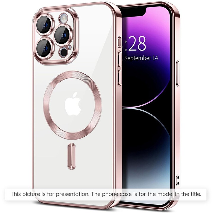 Husa pentru Samsung Galaxy A07 4G - Techsuit Luxury Crystal MagSafe - Pink