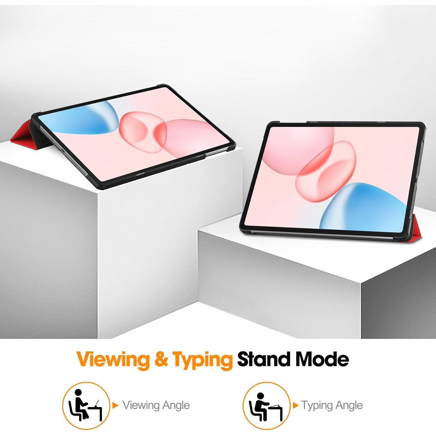 Husa Sigloo pentru tableta Honor Pad 10, 12.1" (2025), – Slim, Tri-Fold Magnetic, Piele Ecologica, Stand Reglabil, – Rosu