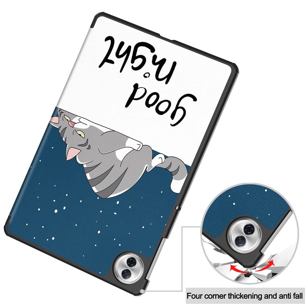 Husa Sigloo pentru tableta Honor Pad 10, 12.1" (2025), – Slim, Tri-Fold Magnetic, Piele Ecologica, Stand Reglabil, – model Lazy Cat
