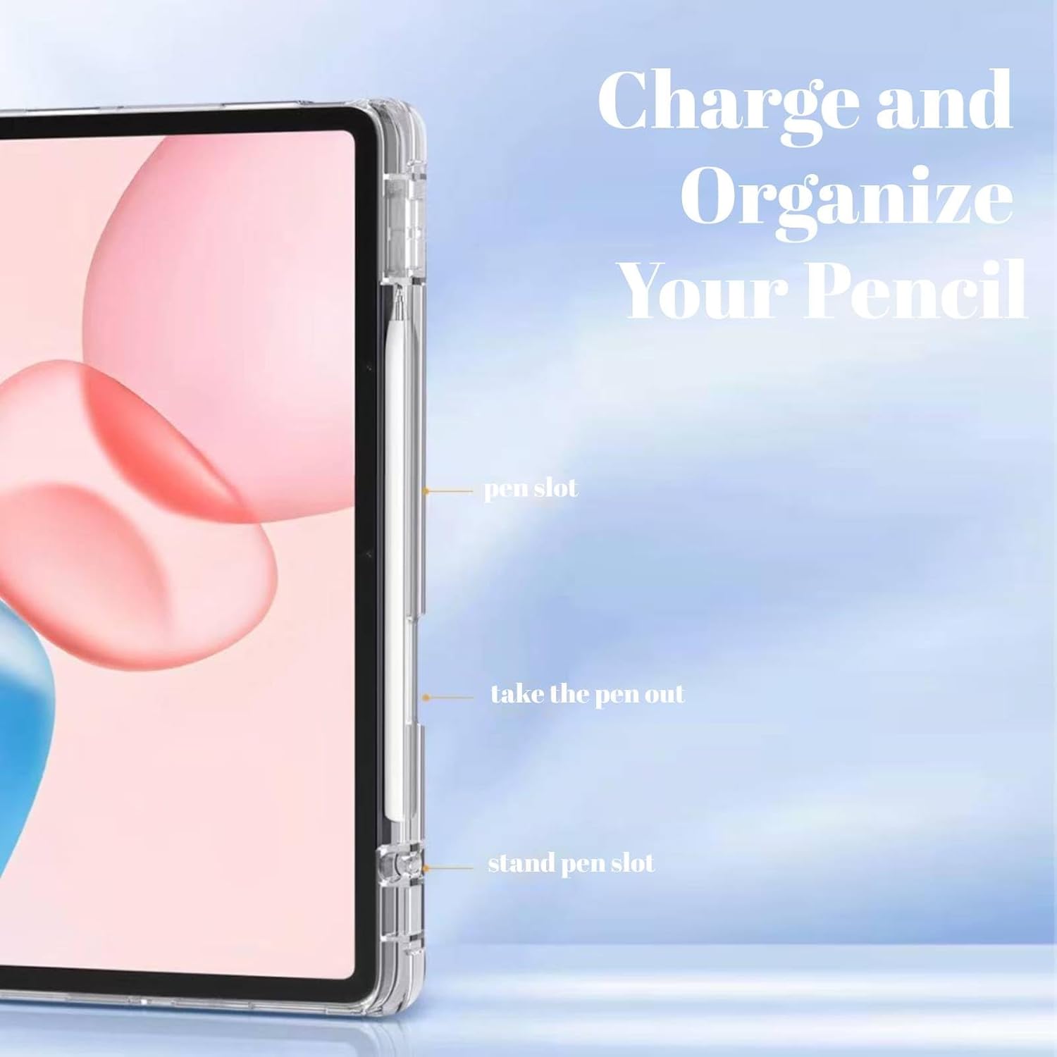 Husa Sigloo pentru tableta Honor Pad 10, 12.1" (2025), – Slim, Tri-Fold Magnetic, Spate Transparent, Suport Stylus, Piele Ecologica – Negru