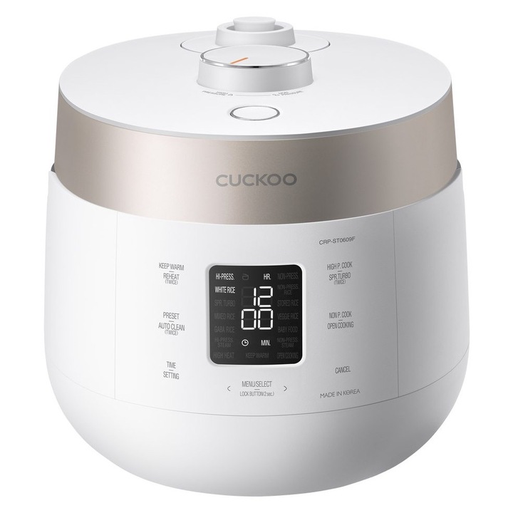 Multicooker Cuckoo CRP-ST0609F, 1,08 l, 880 W, sampanie, alb, 265x261x354mm