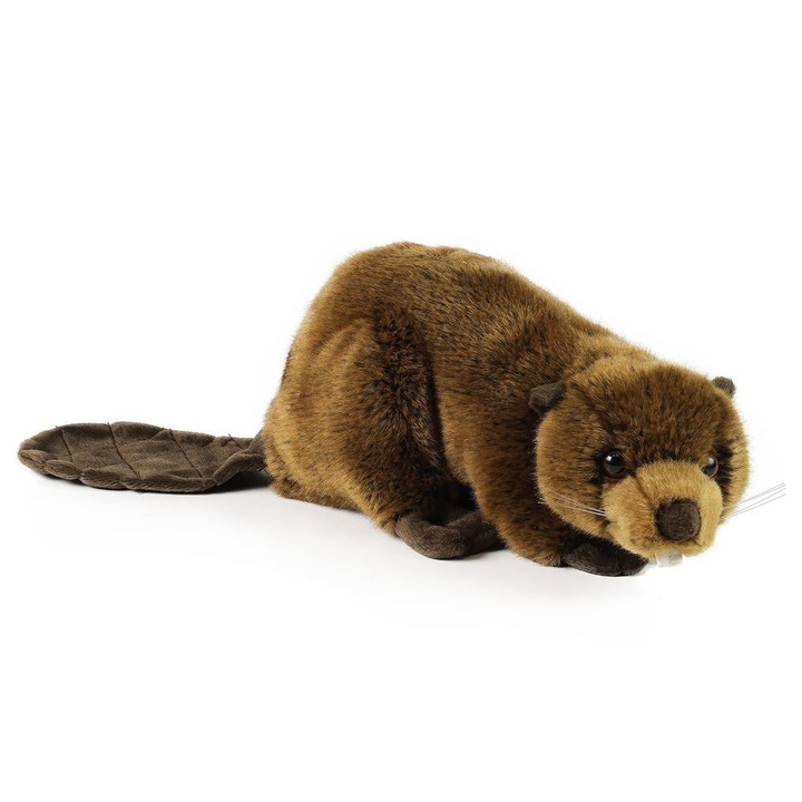Jucarie de plus Beaver 28 cm Jucarie de plus Rappa realista si ecologica