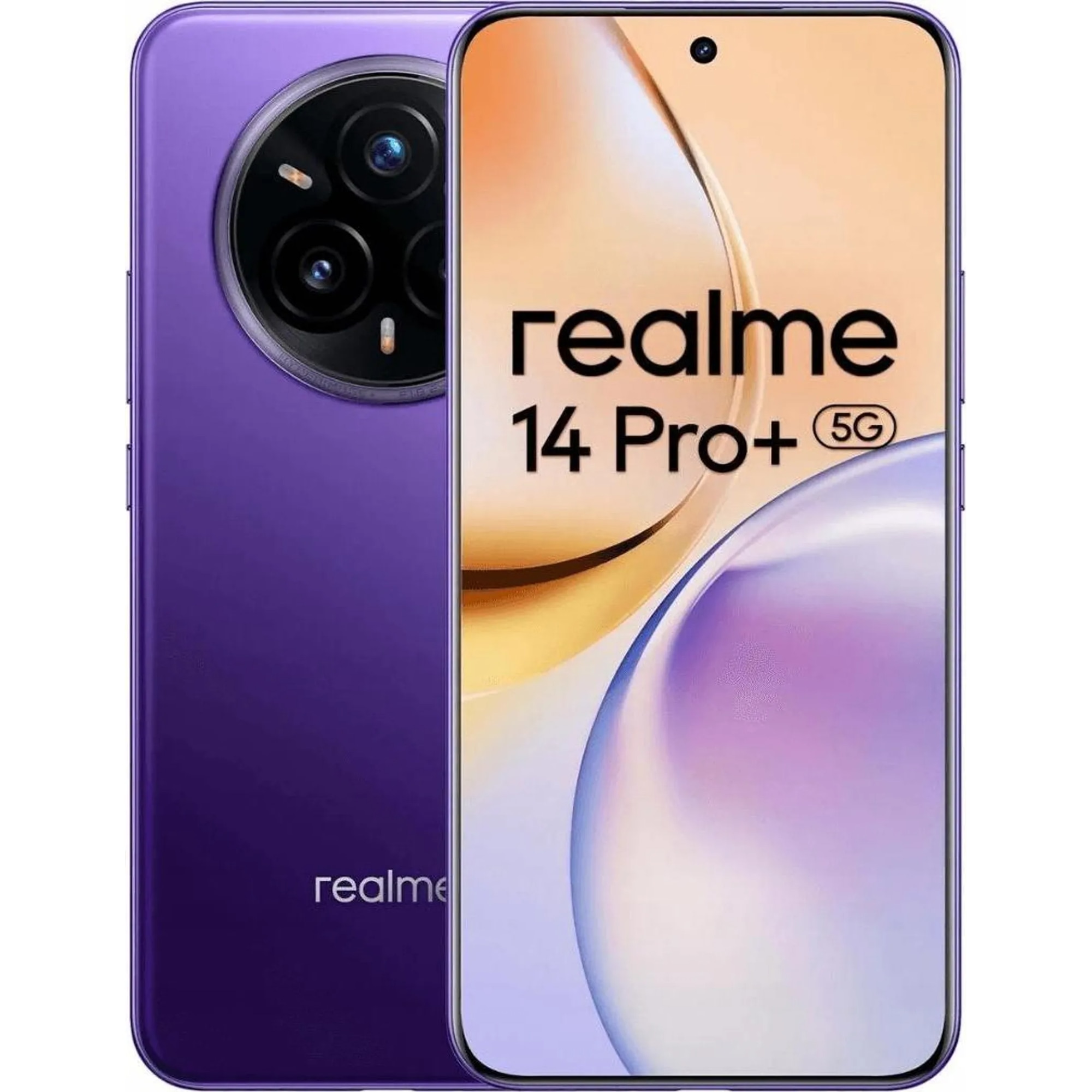 Telefon mobil Realme 14 Pro+, Dual SIM, 12GB RAM, 512GB, 5G, Nebula Purple