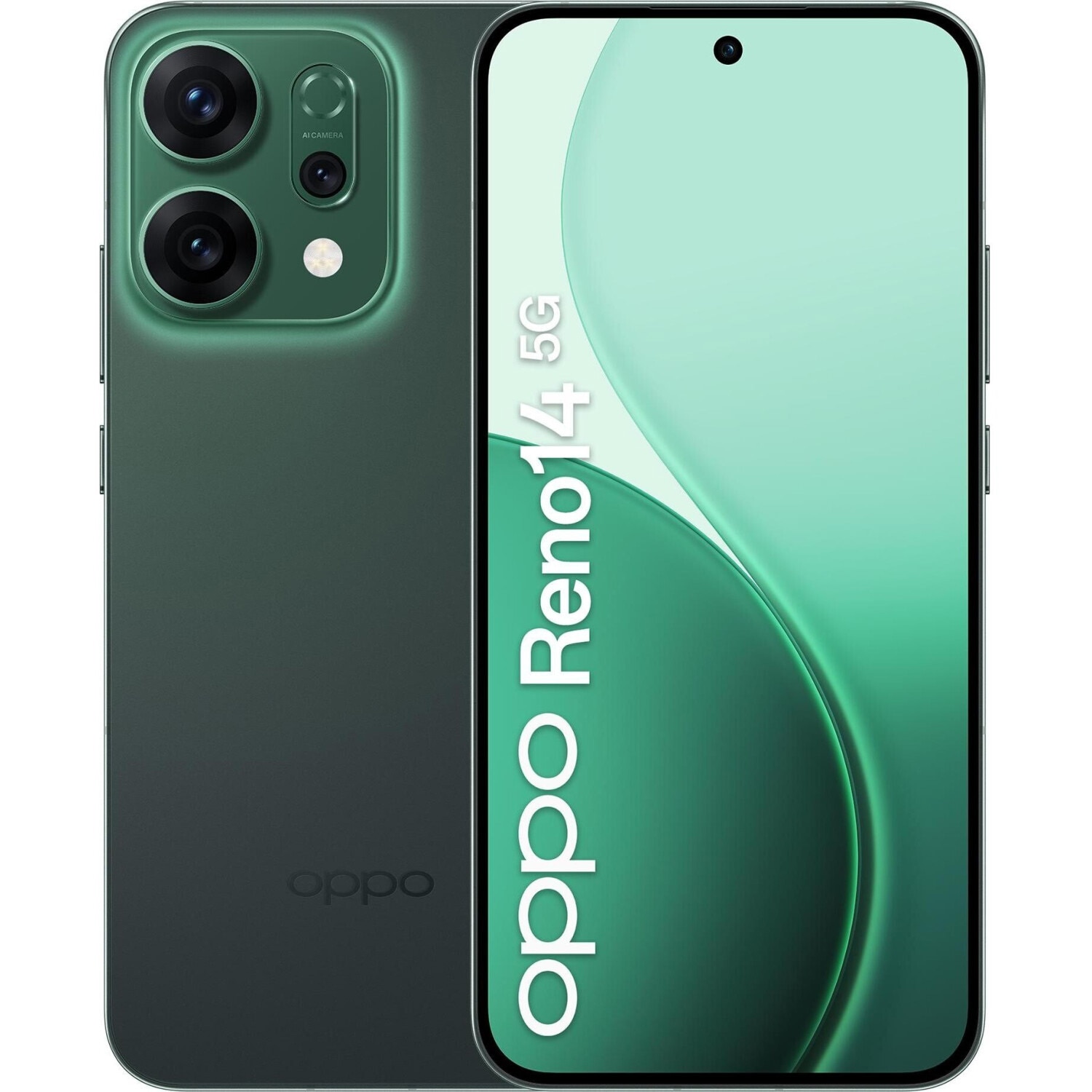 Telefon mobil Oppo Reno14, 12GB RAM, 256GB, 5G, Luminous Green