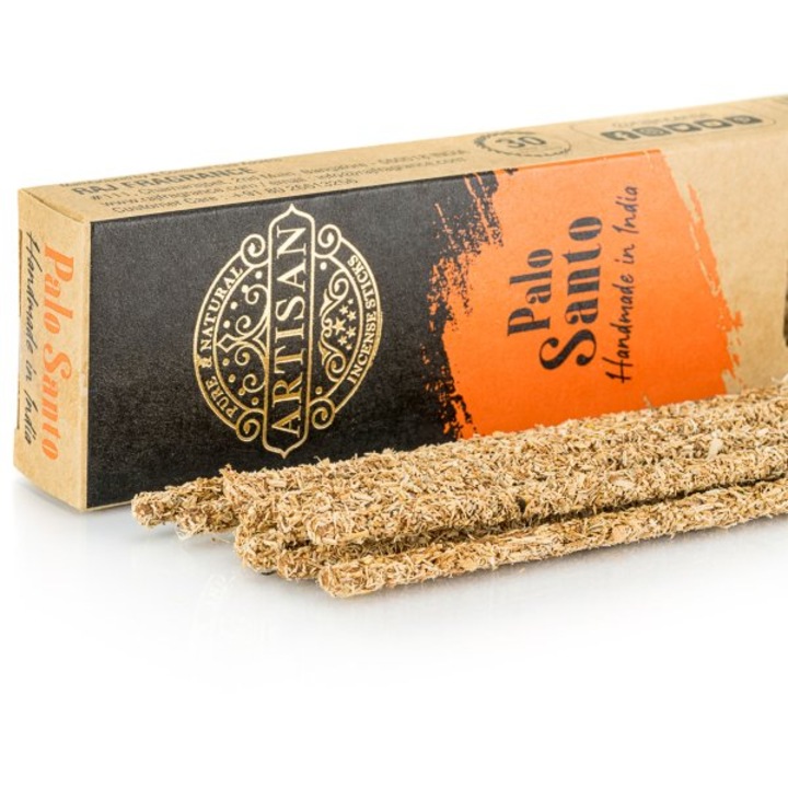 Set de 10 betisoare parfumate Artisan Palo Santo, aroma balsamica, 2 ore ardere