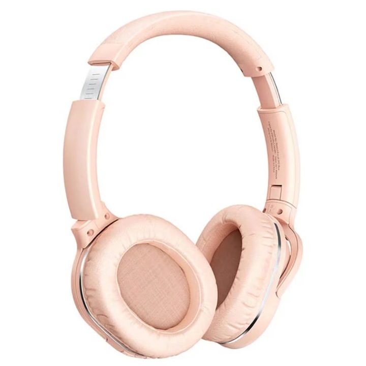 Casti wireless, Baseus, Encok D02 Pro, 40mm, Bluetooth 5.0, roz, pentru copii