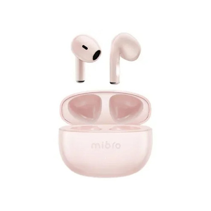 Căști wireless Mibro, in-ear, Bluetooth 5.3, autonomie 4 ore, roz