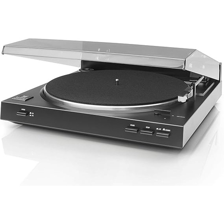 Pickup Dual DT210, negru, semiautomat, cu preamplificator integrat, port USB